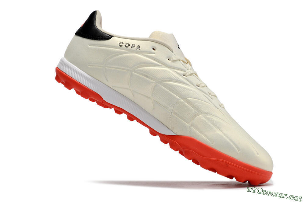 Men's Adidas Copa Pure.3 TF Football Shoes - White/Black/Red 4