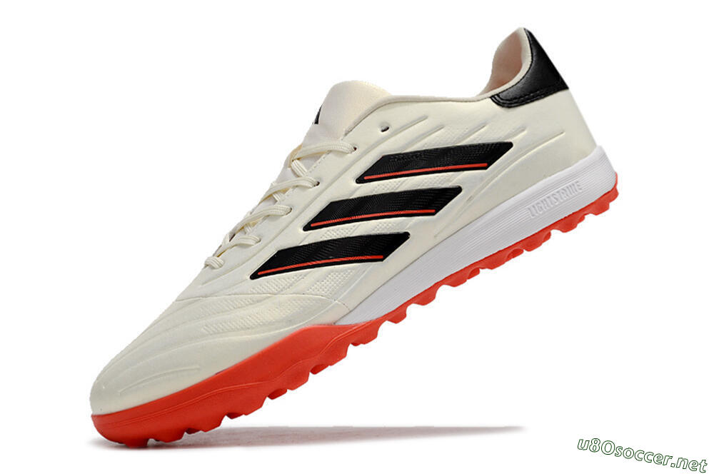 Men's Adidas Copa Pure.3 TF Football Shoes - White/Black/Red 5