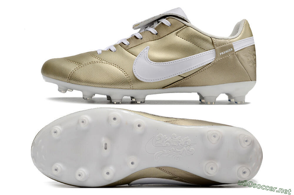 Men's Nike The Premier 3 FG Football Boots - Gold/White 1