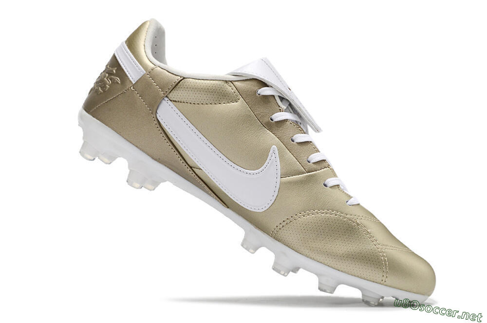 Men's Nike The Premier 3 FG Football Boots - Gold/White 4