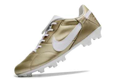Men's Nike The Premier 3 FG Football Boots - Gold/White