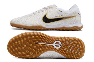 Men's Nike Tiempo Legend 10 Pro TF Football Shoes - White/Gold/Black