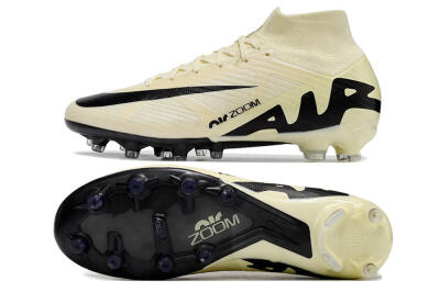 Men's Nike Air Zoom Mercurial Superfly 9 Elite AG Football Boots - Beige/Black/White