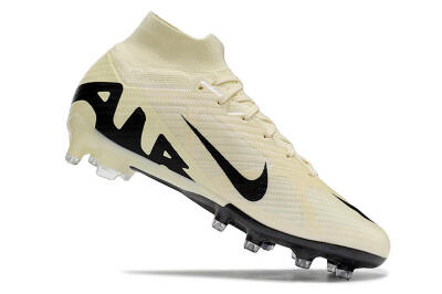 Men's Nike Air Zoom Mercurial Superfly 9 Elite AG Football Boots - Beige/Black/White