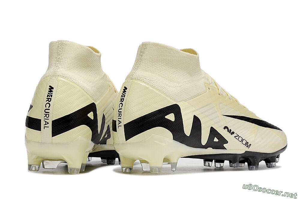 Men's Nike Air Zoom Mercurial Superfly 9 Elite AG Football Boots - Beige/Black/White 6