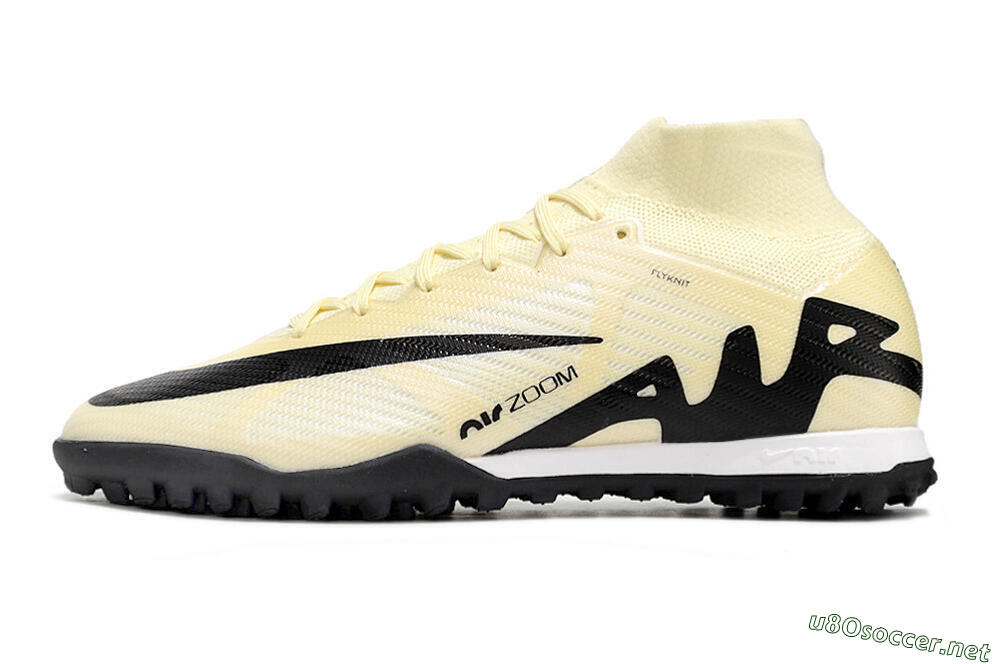 Men's Nike Air Zoom Mercurial Superfly 9 Elite TF Football Shoes - Beige/Black 0