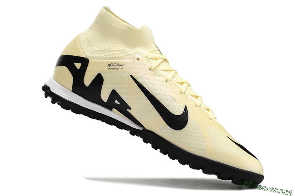 Men's Nike Air Zoom Mercurial Superfly 9 Elite TF Football Shoes - Beige/Black 4