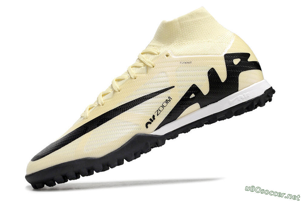 Men's Nike Air Zoom Mercurial Superfly 9 Elite TF Football Shoes - Beige/Black 5