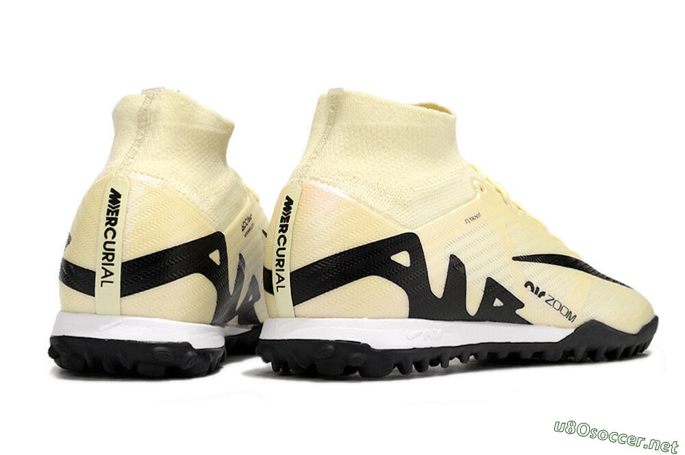 Men's Nike Air Zoom Mercurial Superfly 9 Elite TF Football Shoes - Beige/Black 6