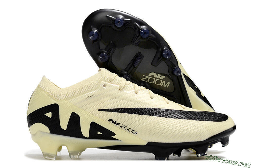 Men's Nike Air Zoom Mercurial Vapor 15 Elite AG Football Boots - Beige/Black 2