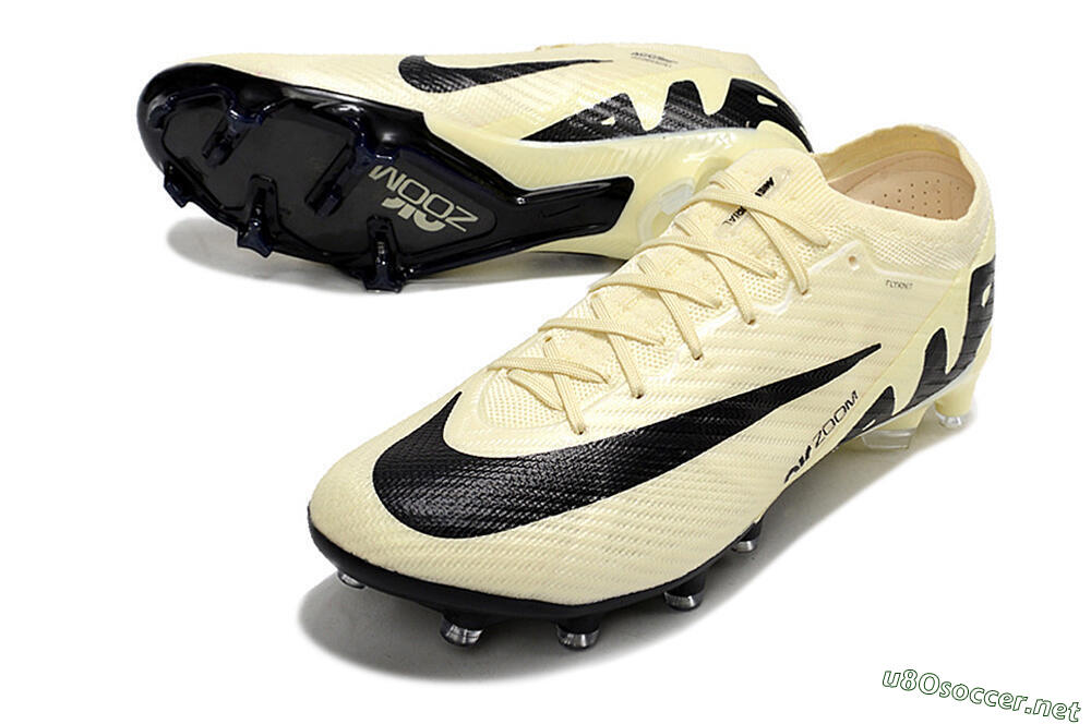 Men's Nike Air Zoom Mercurial Vapor 15 Elite AG Football Boots - Beige/Black 3