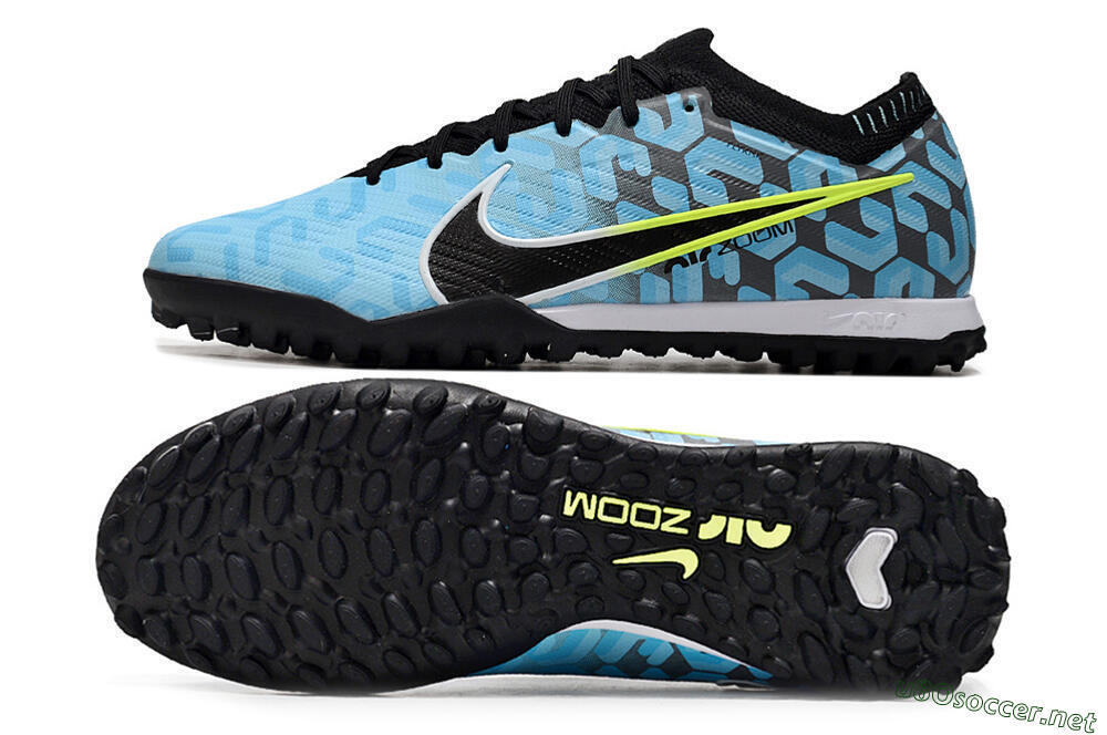 Unisex Nike Air Zoom Mercurial Vapor 15 Elite TF Football Shoes - Blue/White/Black 1