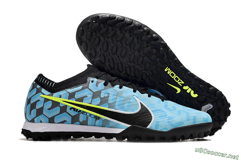 Unisex Nike Air Zoom Mercurial Vapor 15 Elite TF Football Shoes - Blue/White/Black 2
