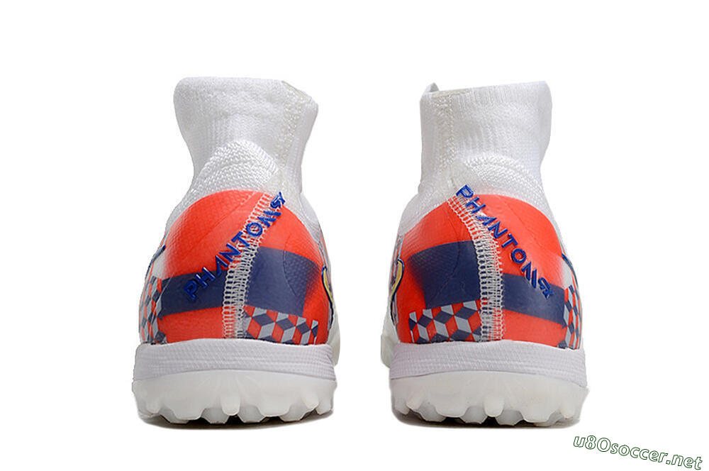 Unisex Nike Phantom Luna Elite NU TF Football Shoes - White/Red/Yellow/Blue 6