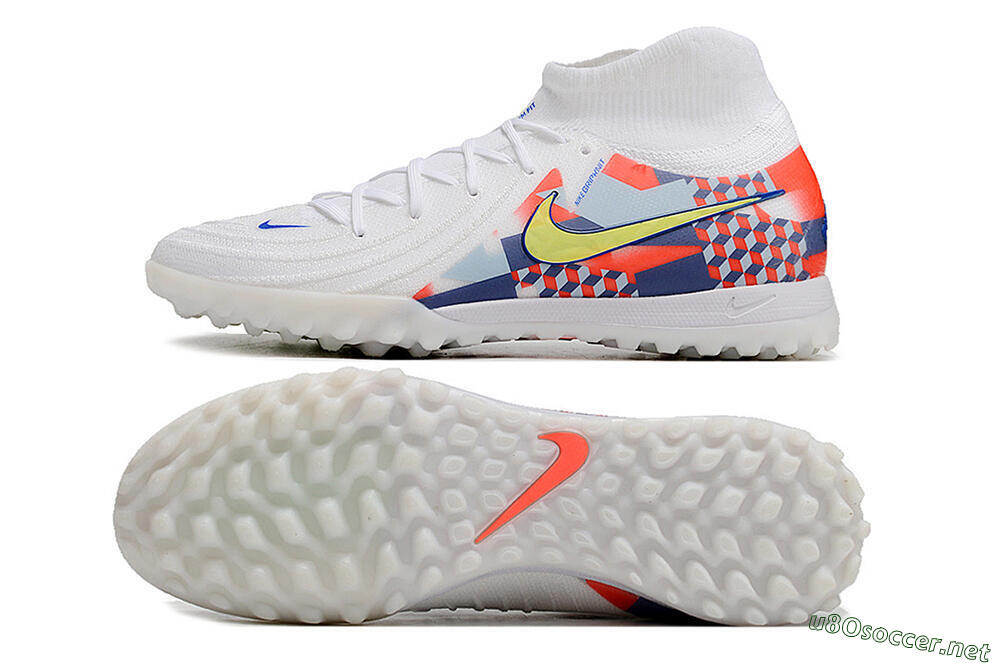 Unisex Nike Phantom Luna Elite NU TF Football Shoes - White/Red/Yellow/Blue 1
