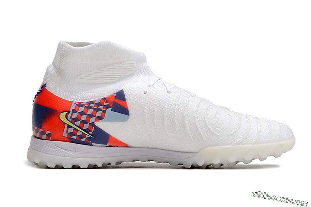 Unisex Nike Phantom Luna Elite NU TF Football Shoes - White/Red/Yellow/Blue 4