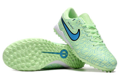 Men's Nike Tiempo Legend 10 Pro TF Football Shoes - Green/Blue/White