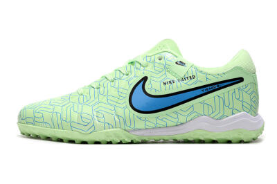 Men's Nike Tiempo Legend 10 Pro TF Football Shoes - Green/Blue/White