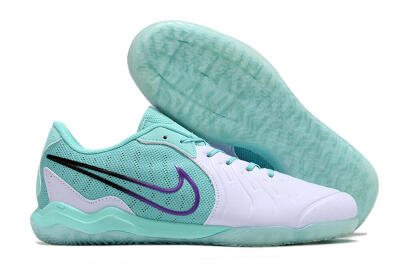 Men's Nike Tiempo Legend 10 Pro IC Football Shoes - White/Blue/Purple