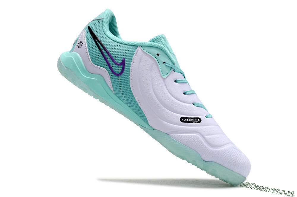 Men's Nike Tiempo Legend 10 Pro IC Football Shoes - White/Blue/Purple 4