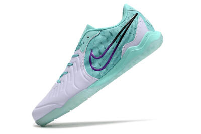 Men's Nike Tiempo Legend 10 Pro IC Football Shoes - White/Blue/Purple