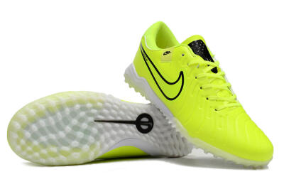 Men's Nike Tiempo Legend 10 Pro TF Football Shoes - Yellow/Black/White