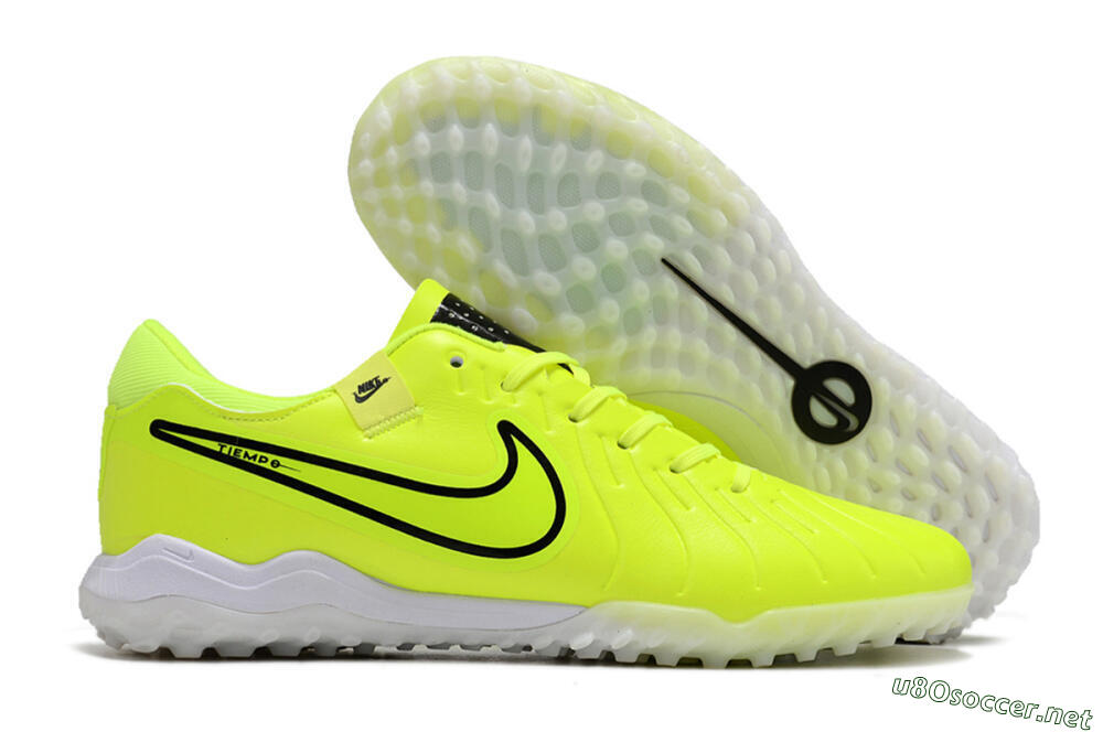Men's Nike Tiempo Legend 10 Pro TF Football Shoes - Yellow/Black/White 2