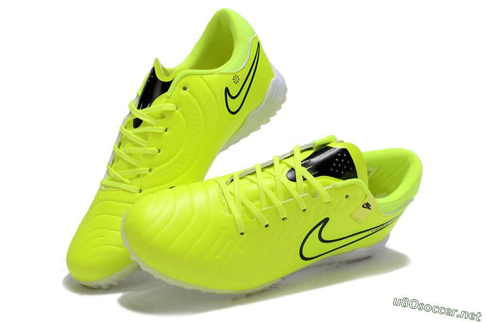 Men's Nike Tiempo Legend 10 Pro TF Football Shoes - Yellow/Black/White 3