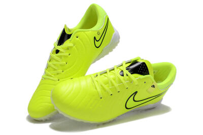 Men's Nike Tiempo Legend 10 Pro TF Football Shoes - Yellow/Black/White