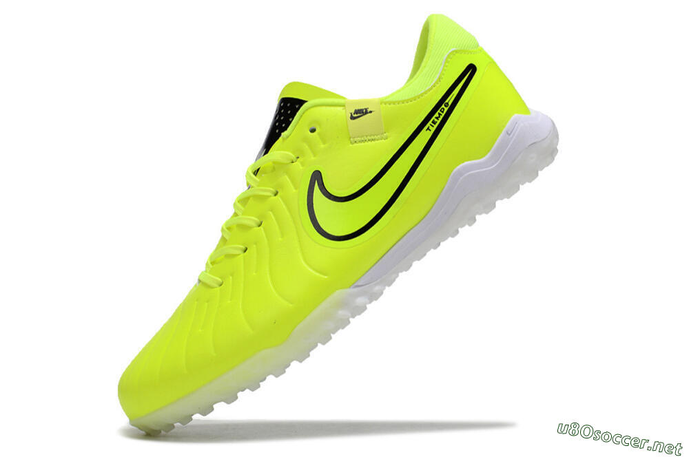 Men's Nike Tiempo Legend 10 Pro TF Football Shoes - Yellow/Black/White 5