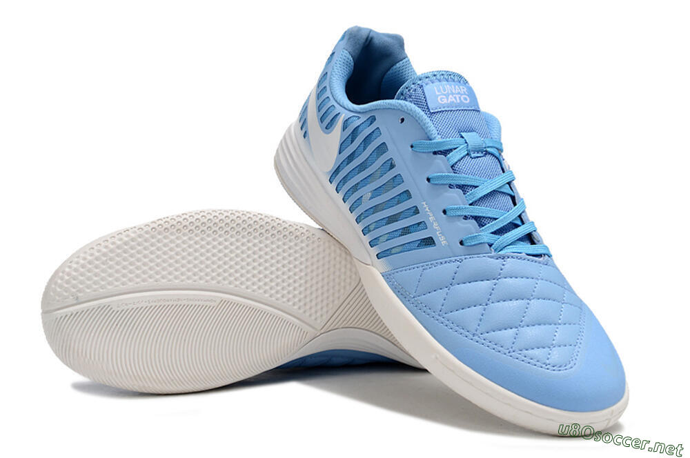 Unisex Nike Lunar Gato 2 IC Football Shoes - Blue/White 3