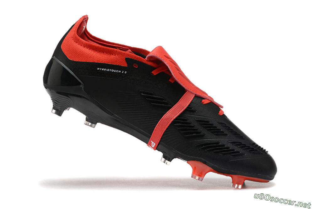 Men's Adidas Predator Elite Foldover Tongue FG Football Boots - Black/White/Red 7