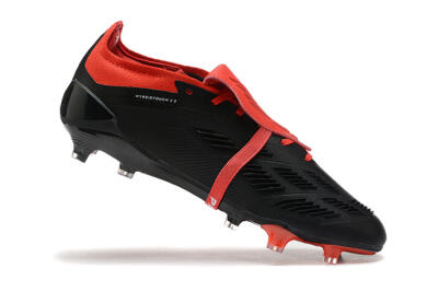 Men's Adidas Predator Elite Foldover Tongue FG Football Boots - Black/White/Red