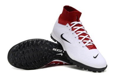 Unisex Nike Air Zoom Mercurial Superfly 9 Elite TF Football Shoes - White/Black/Red