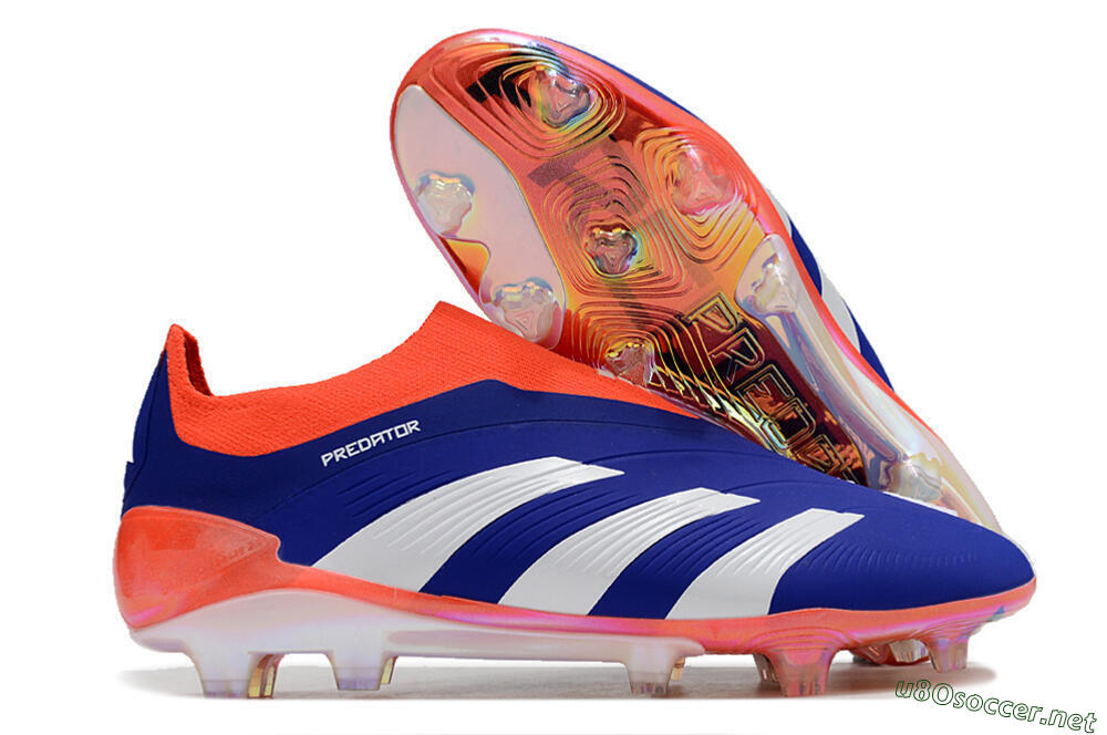 Unisex Adidas Predator Accuracy+ FG Football Boots - Blue/White/Red 2