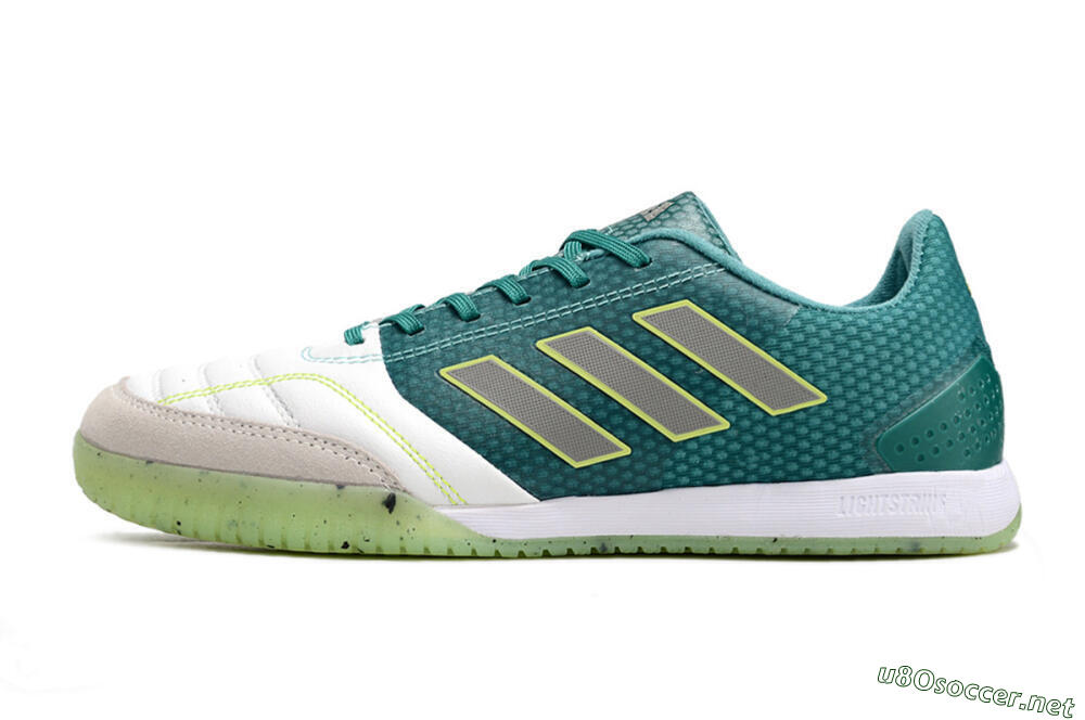 Men's Adidas Top Sala IC Football Shoes - White/Green/Yellow 0