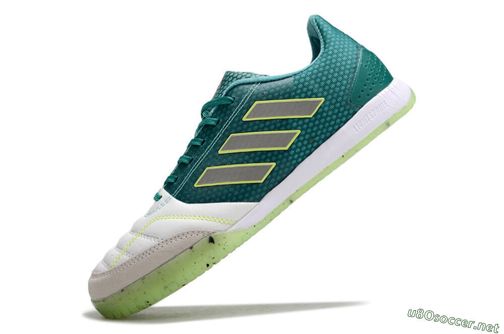 Men's Adidas Top Sala IC Football Shoes - White/Green/Yellow 5