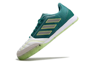 Men's Adidas Top Sala IC Football Shoes - White/Green/Yellow