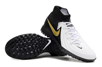 Unisex Nike Phantom Luna 2 Elite TF Football Shoes - White/Black/Gold