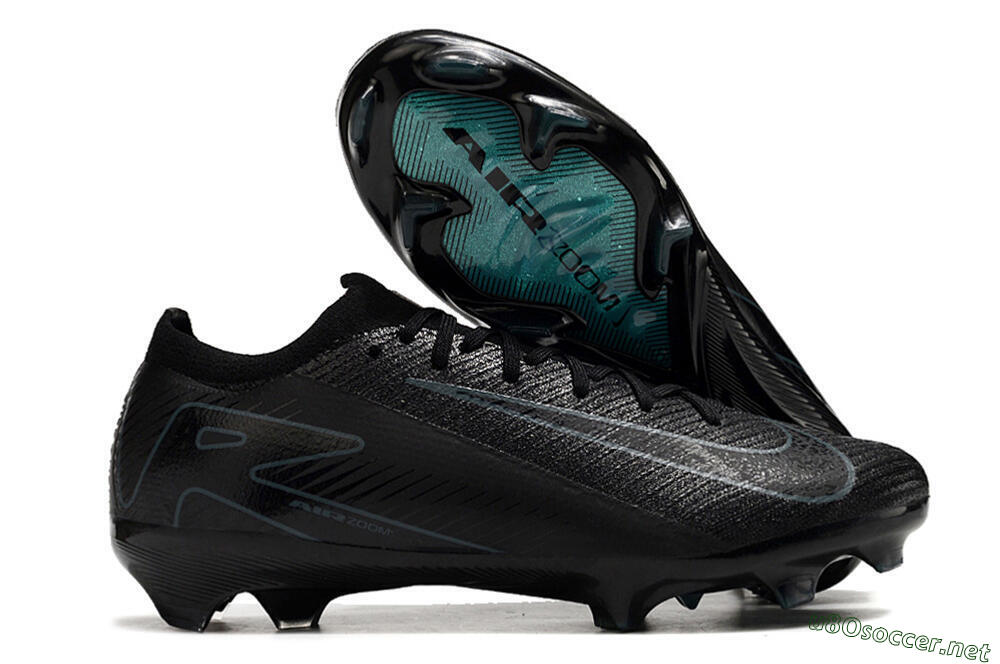Men's Nike Air Zoom Mercurial Vapor 16 Elite FG Football Boots - Black/Blue/Jade 2
