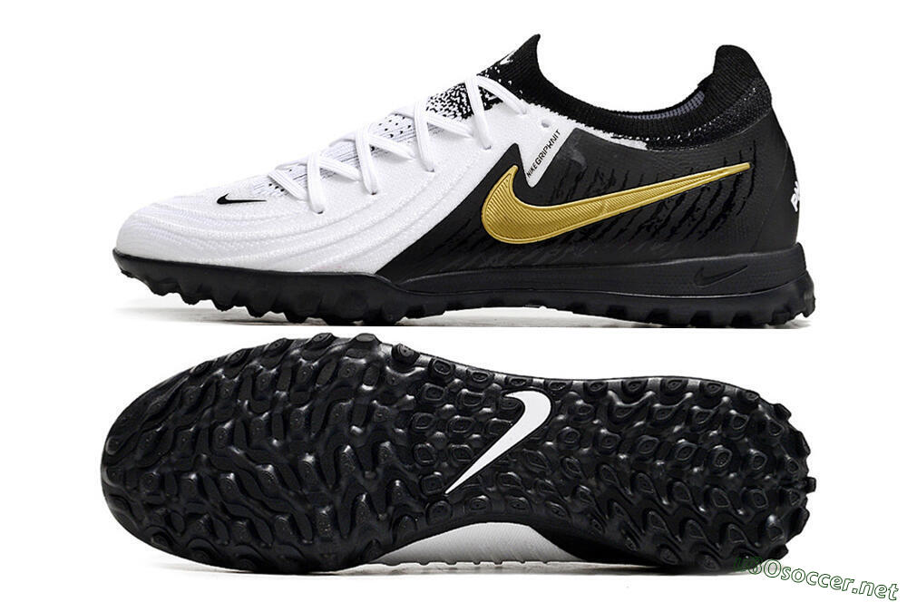 Unisex Nike Phantom Luna Elite TF Football Shoes - White/Black/Gold 1