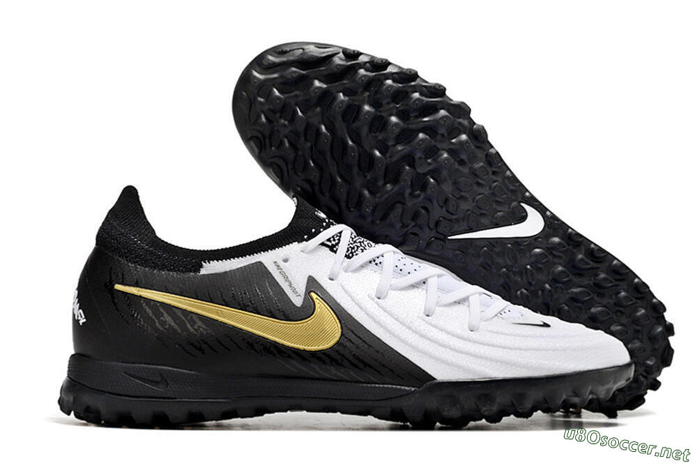 Unisex Nike Phantom Luna Elite TF Football Shoes - White/Black/Gold 2
