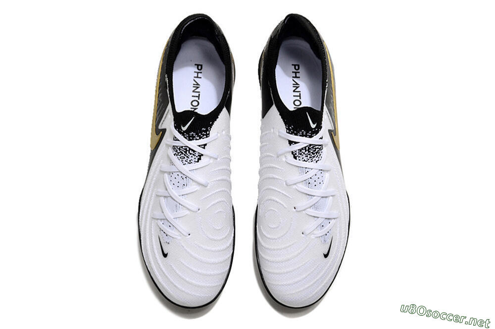 Unisex Nike Phantom Luna Elite TF Football Shoes - White/Black/Gold 4