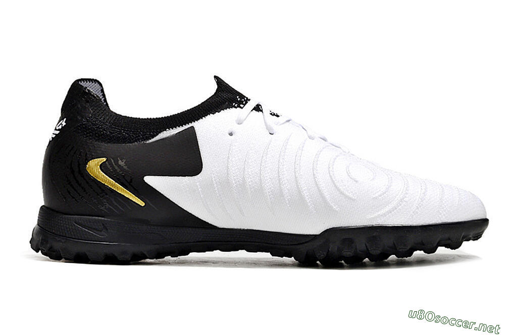 Unisex Nike Phantom Luna Elite TF Football Shoes - White/Black/Gold 7