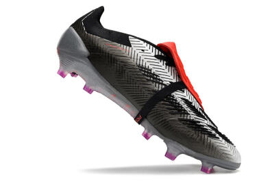 Men's Adidas Predator Elite Foldover Tongue FG Football Boots - Black/White/Red