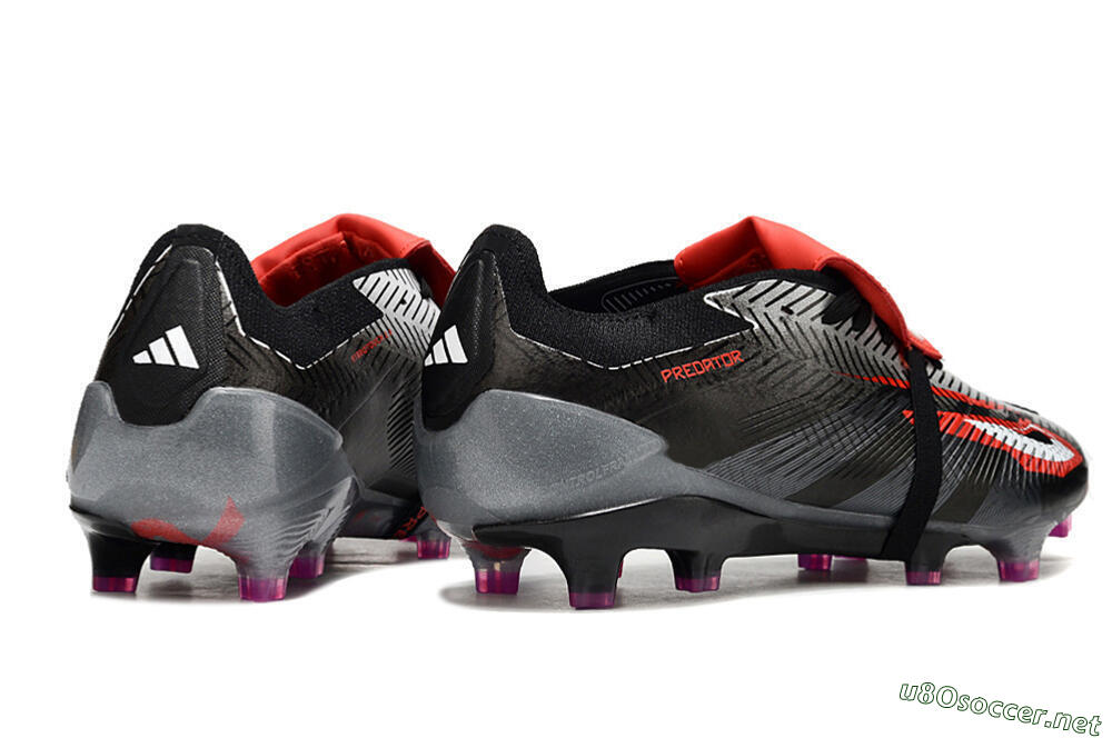 Men's Adidas Predator Elite Foldover Tongue FG Football Boots - Black/White/Red 6