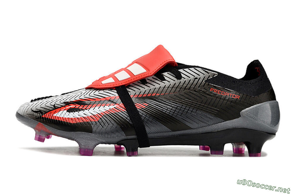 Men's Adidas Predator Elite Foldover Tongue FG Football Boots - Black/White/Red 0