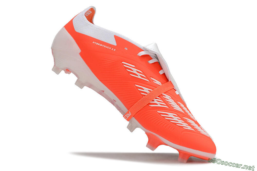 Men's Adidas Predator Elite Foldover Tongue FG Football Boots - Orange/White 4