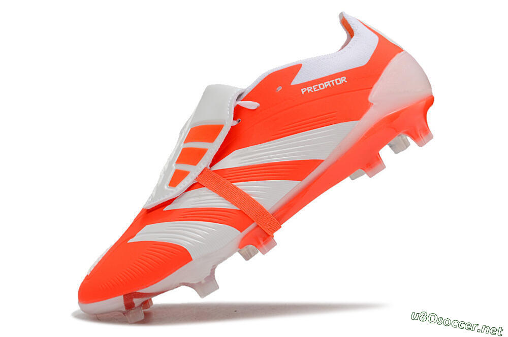 Men's Adidas Predator Elite Foldover Tongue FG Football Boots - Orange/White 5