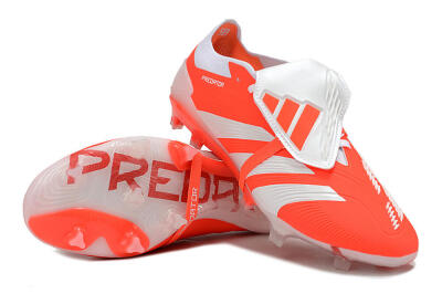 Men's Adidas Predator Elite Foldover Tongue FG Football Boots - Orange/White